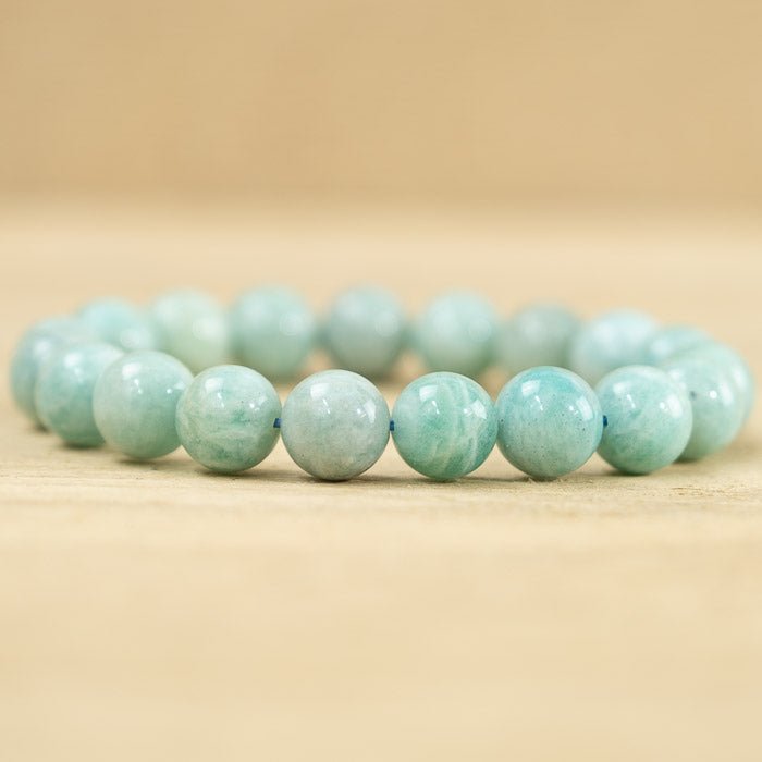 Bracelet En Amazonite AA Du Pérou - Perles De 8 Mm, Marque Arabesk | Neuf Avec étiquettes