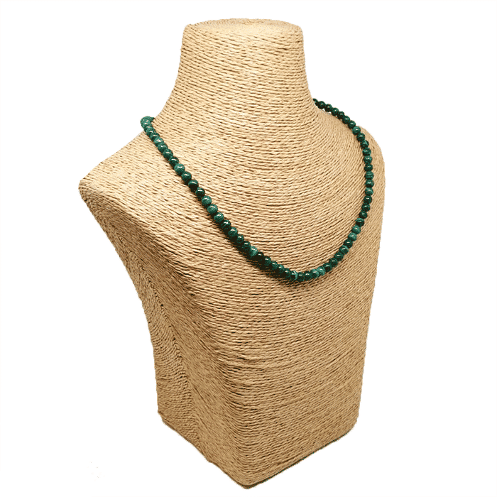 Collier Sautoir En Malachite - Pierre Naturelle - Poids Environ 115 Grammes - Occasion