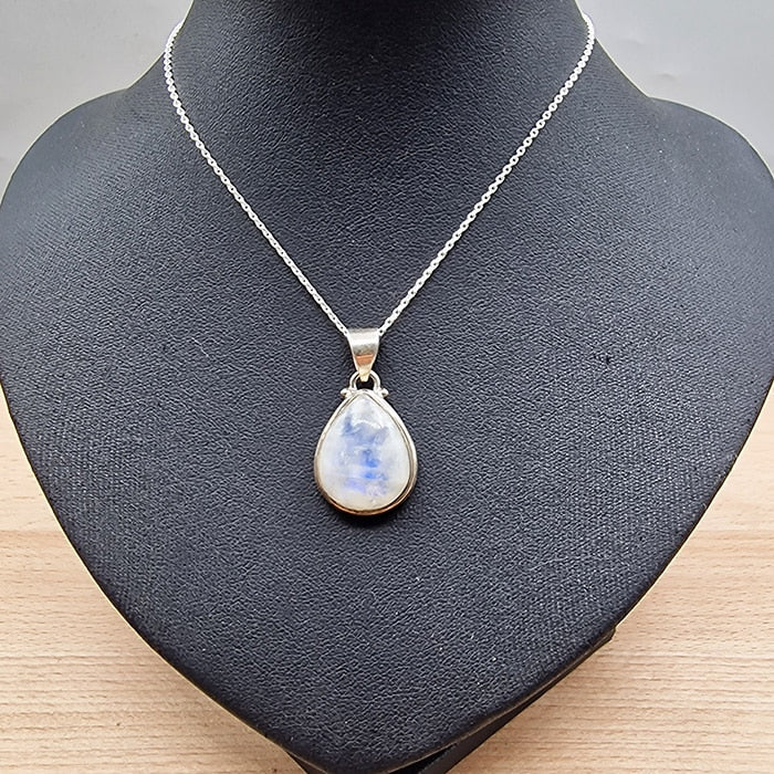 Pendentif Argent 925 Pierre de Lune AAA N°1 (Inde) – Nature Minérale