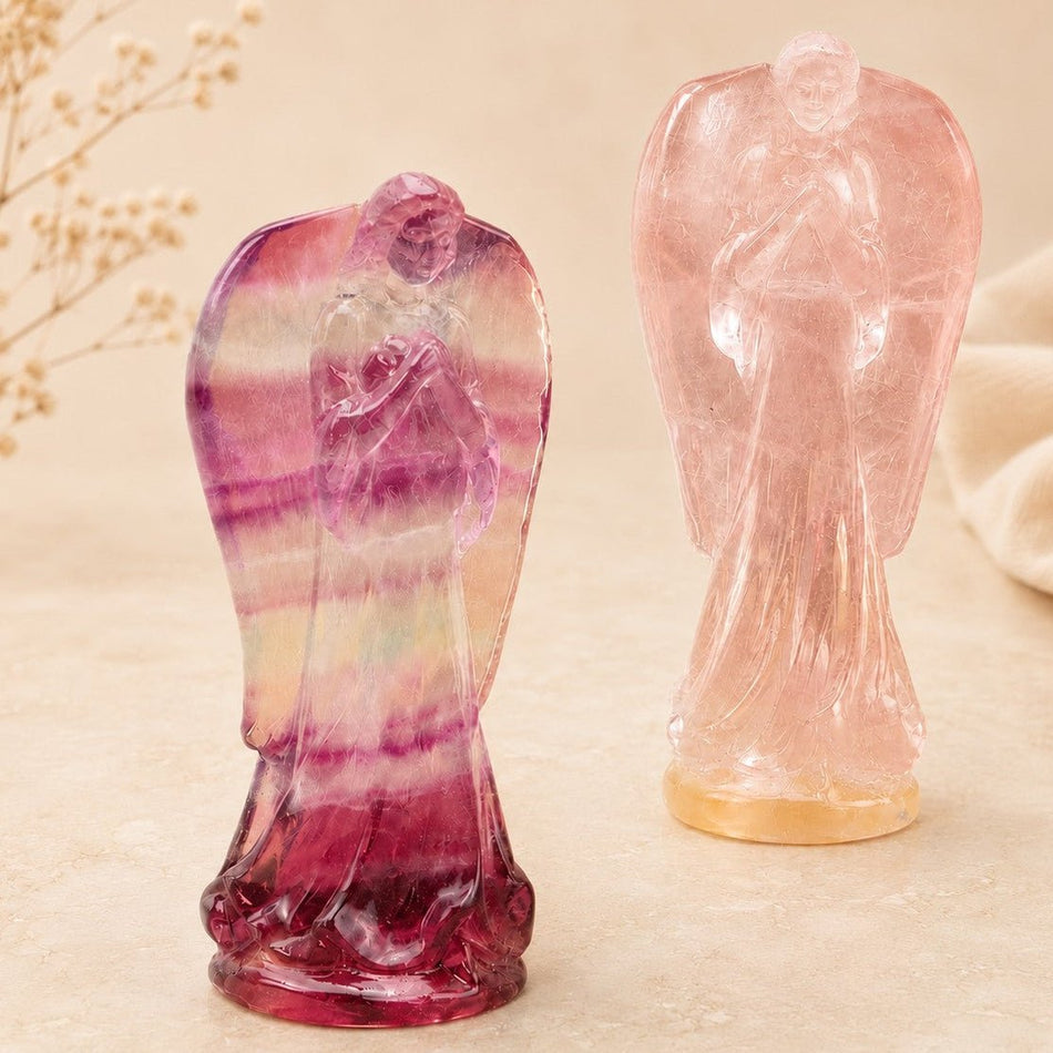 ANGE 80MM FLUORINE MULTICOLORE AA+ (Chine) - Nature Minérale