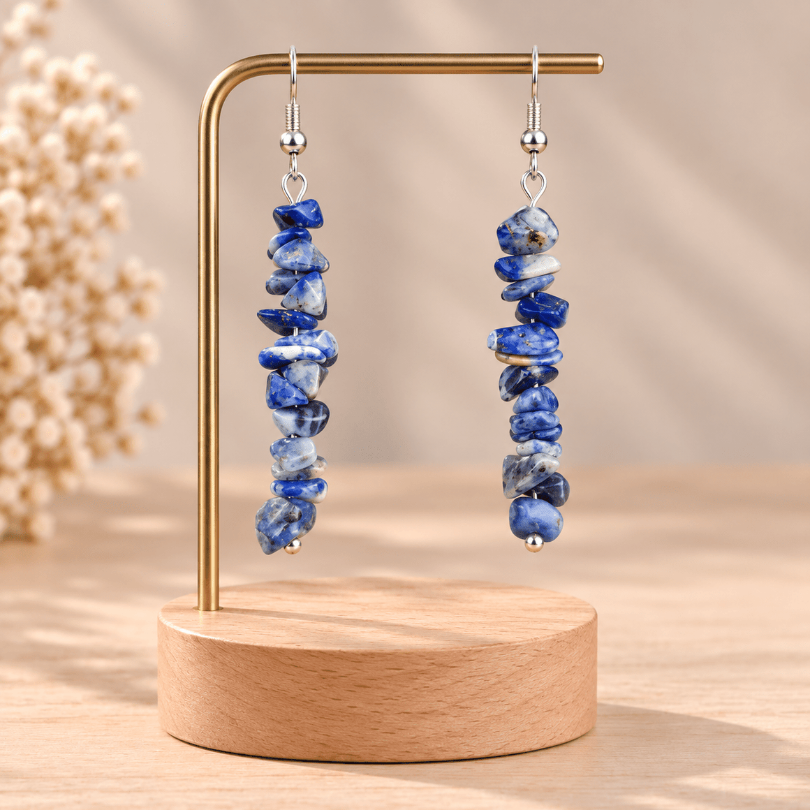 Boucles d'oreilles baroques Lapis Lazuli - Nature Minérale