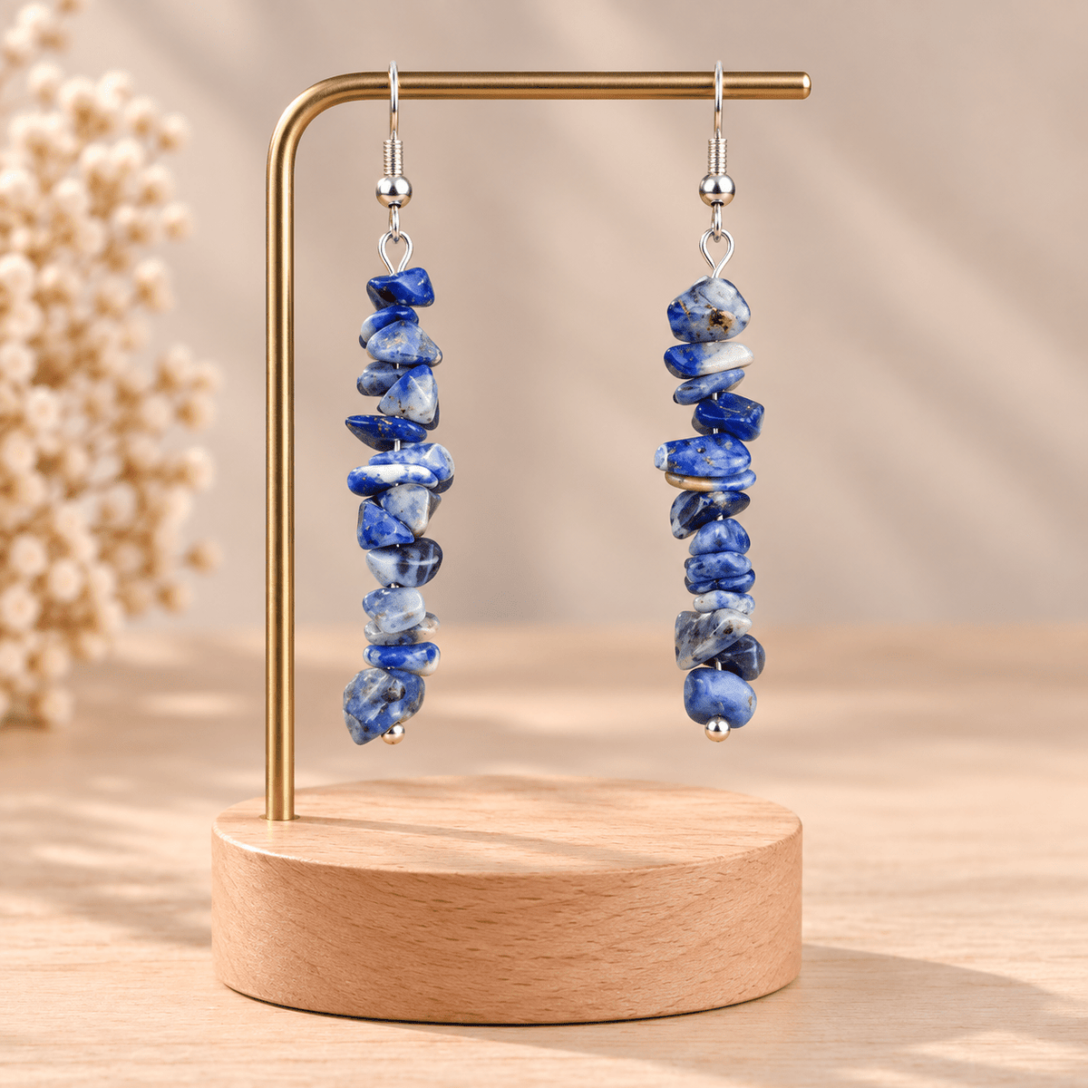 Boucles d'oreilles baroques Lapis Lazuli - Nature Minérale