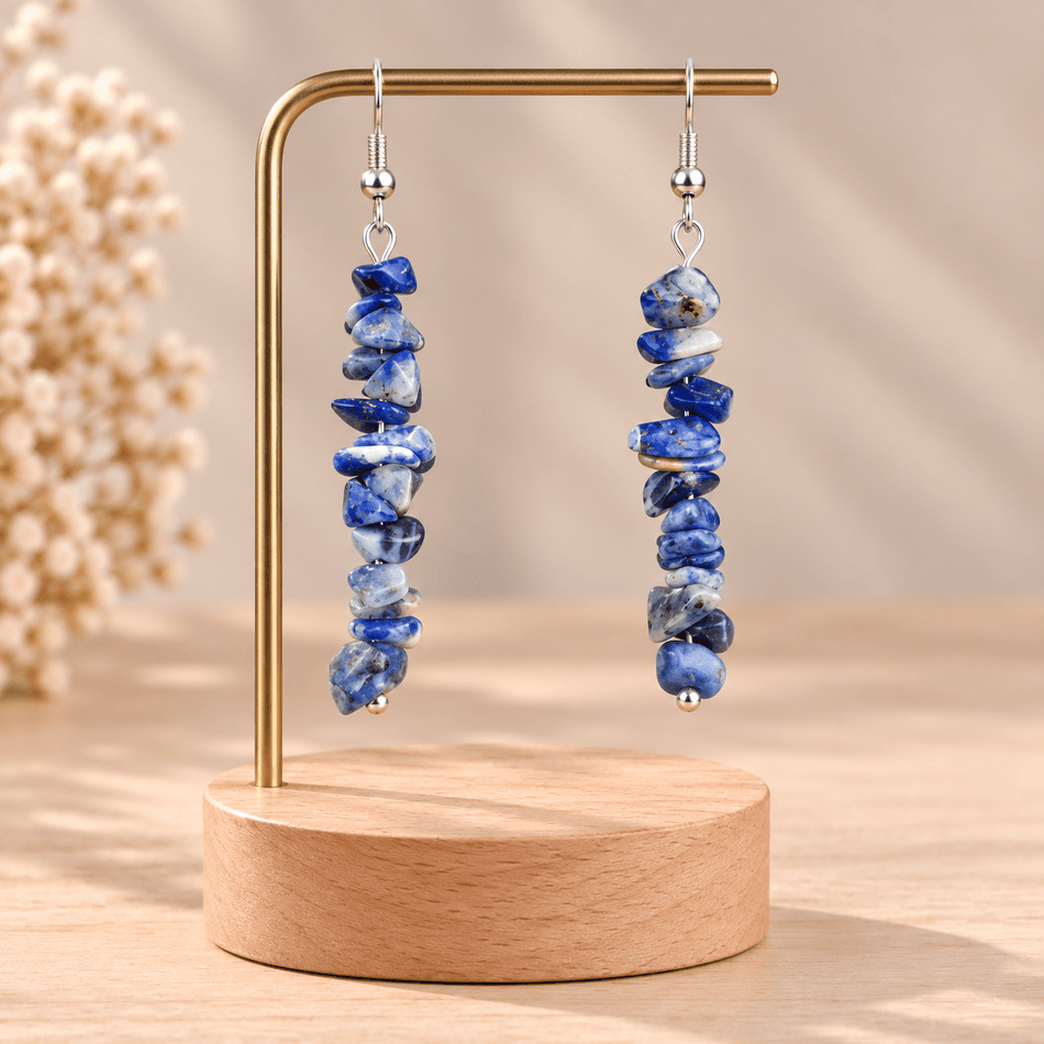 Boucles d'oreilles baroques Lapis Lazuli - Nature Minérale