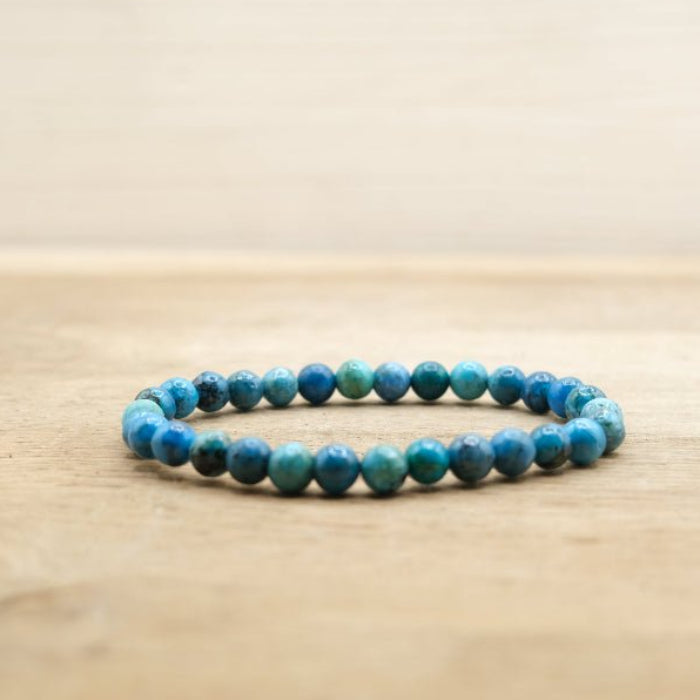 Bracelet 6mm Opale Bleue AA des Andes (Pérou) - Nature Minérale