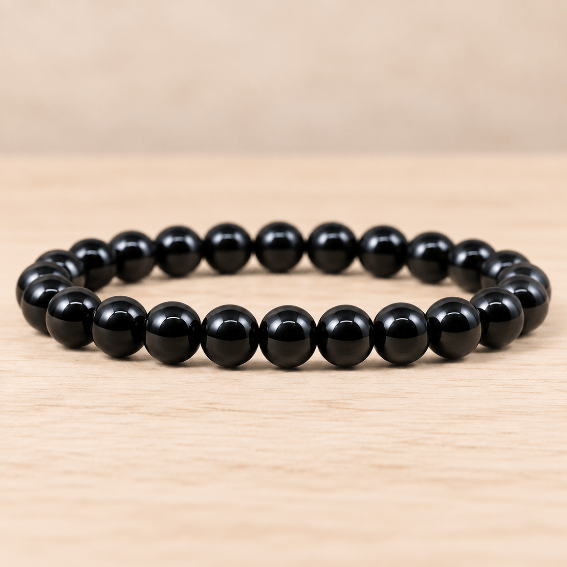Bracelet 8mm Onyx A - Nature Minérale