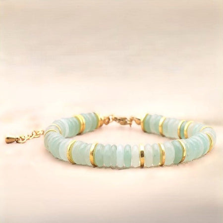 Bracelet Aventurine verte A fantaisie doré - Nature Minérale