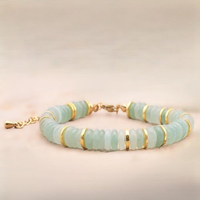 Bracelet Aventurine verte A fantaisie doré - Nature Minérale
