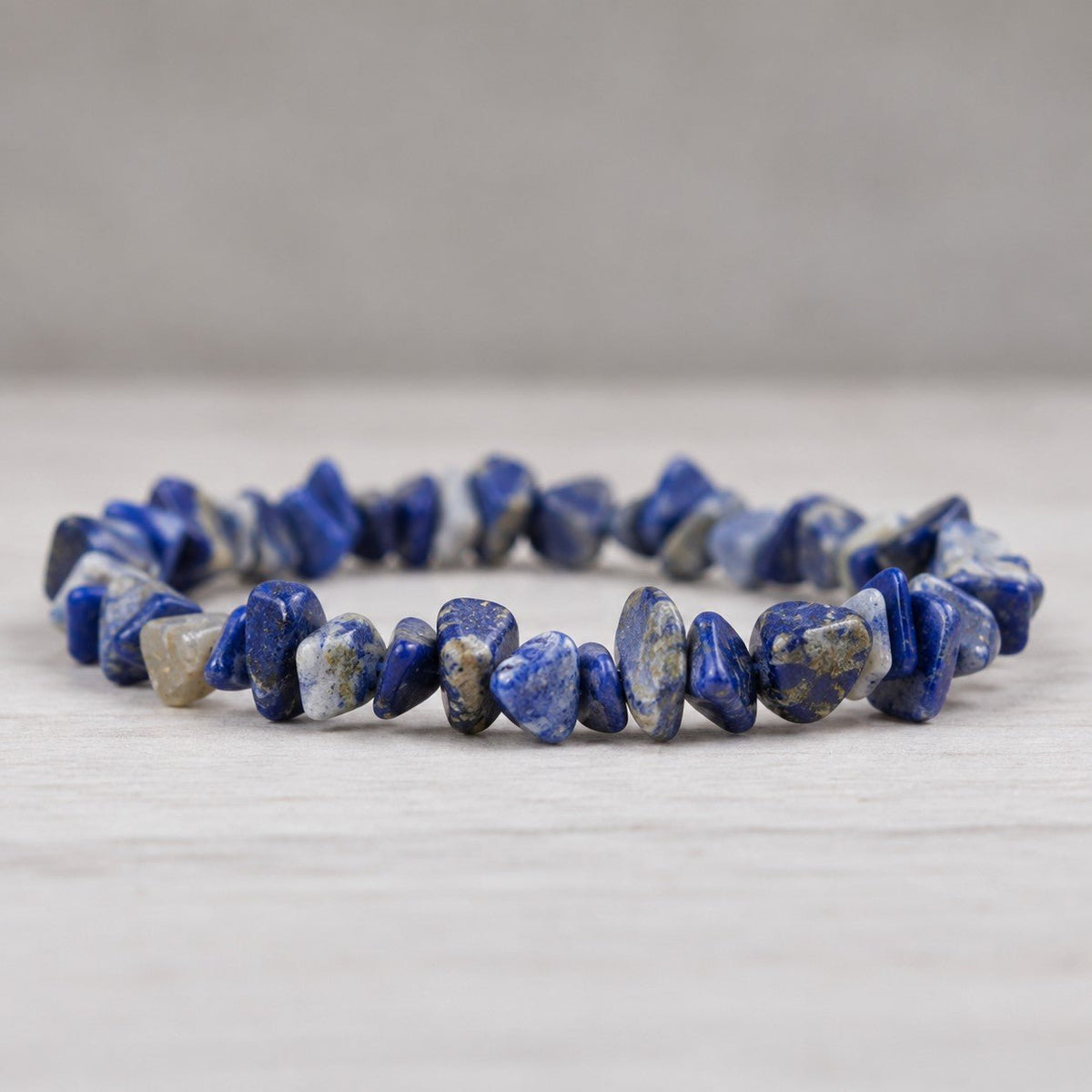 Bracelet Baroque Lapis Lazuli (Afghanistan) - Nature Minérale