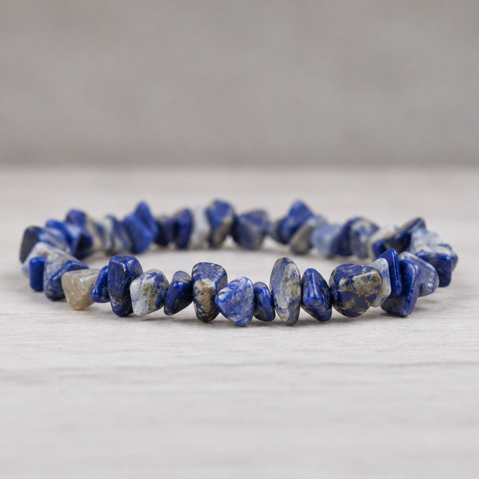 Bracelet Baroque Lapis Lazuli (Afghanistan) - Nature Minérale