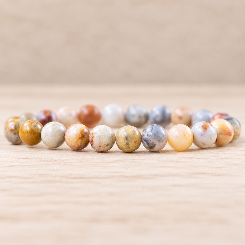 Bracelet Boule Agate Crazy Lace A 08mm (Mexique) - Nature Minérale