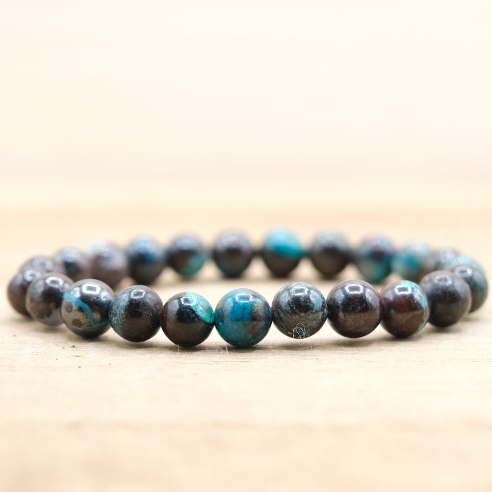 Bracelet Boule Chrysocolle Du Congo 8mm A+ (Congo) - Nature Minérale