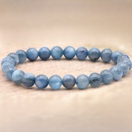 Bracelet Boule Cyanite Bleue Naturelle 08mm - Nature Minérale