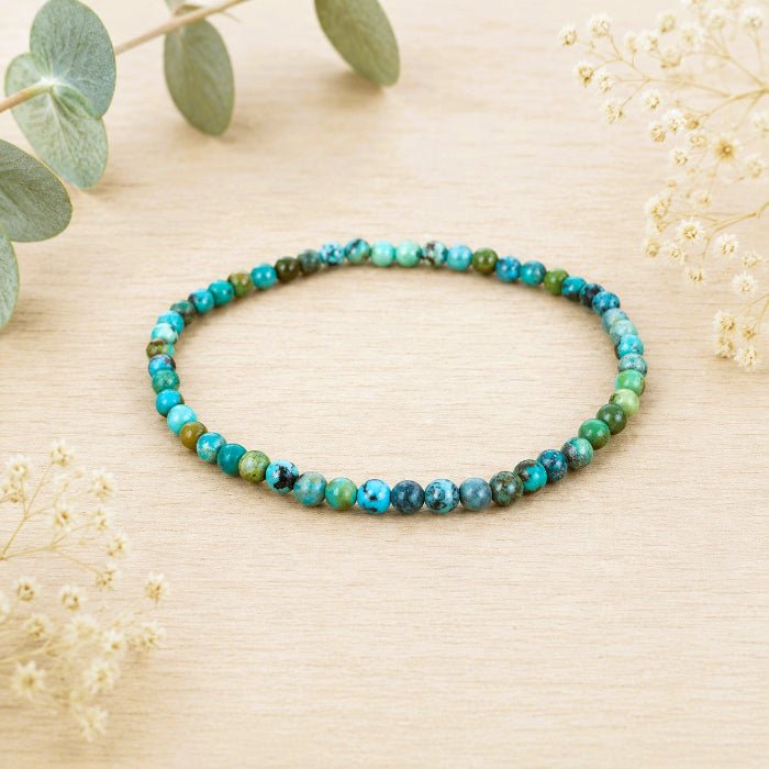 Bracelet boules 04mm Turquoise Tibet A+ - Nature Minérale