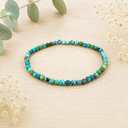 Bracelet boules 04mm Turquoise Tibet A+ - Nature Minérale