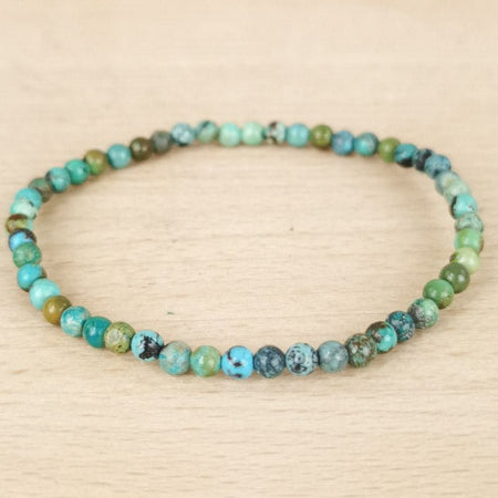 Bracelet boules 04mm Turquoise Tibet A+ - Nature Minérale