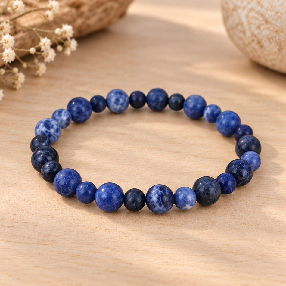 Bracelet boules 6 et 8mm sodalite - Nature Minérale