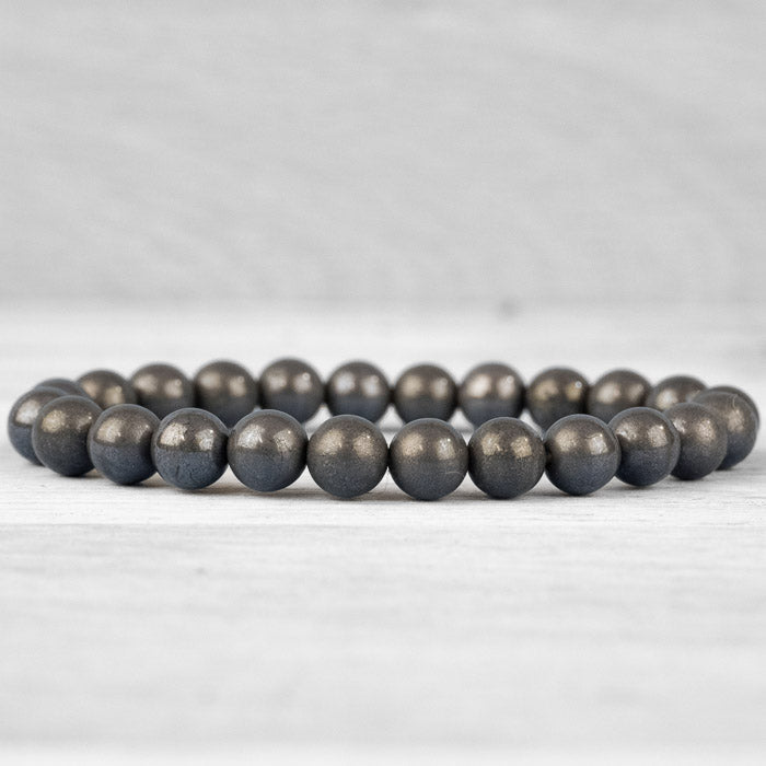 Bracelet boules 8mm Pyrite A (Pérou) - Nature Minérale