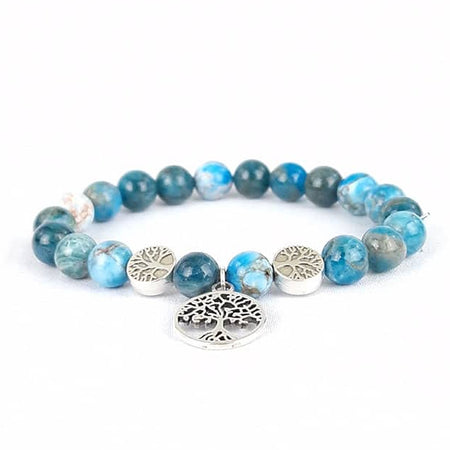 Bracelet "Life" Apatite Bleue AB - Nature Minérale
