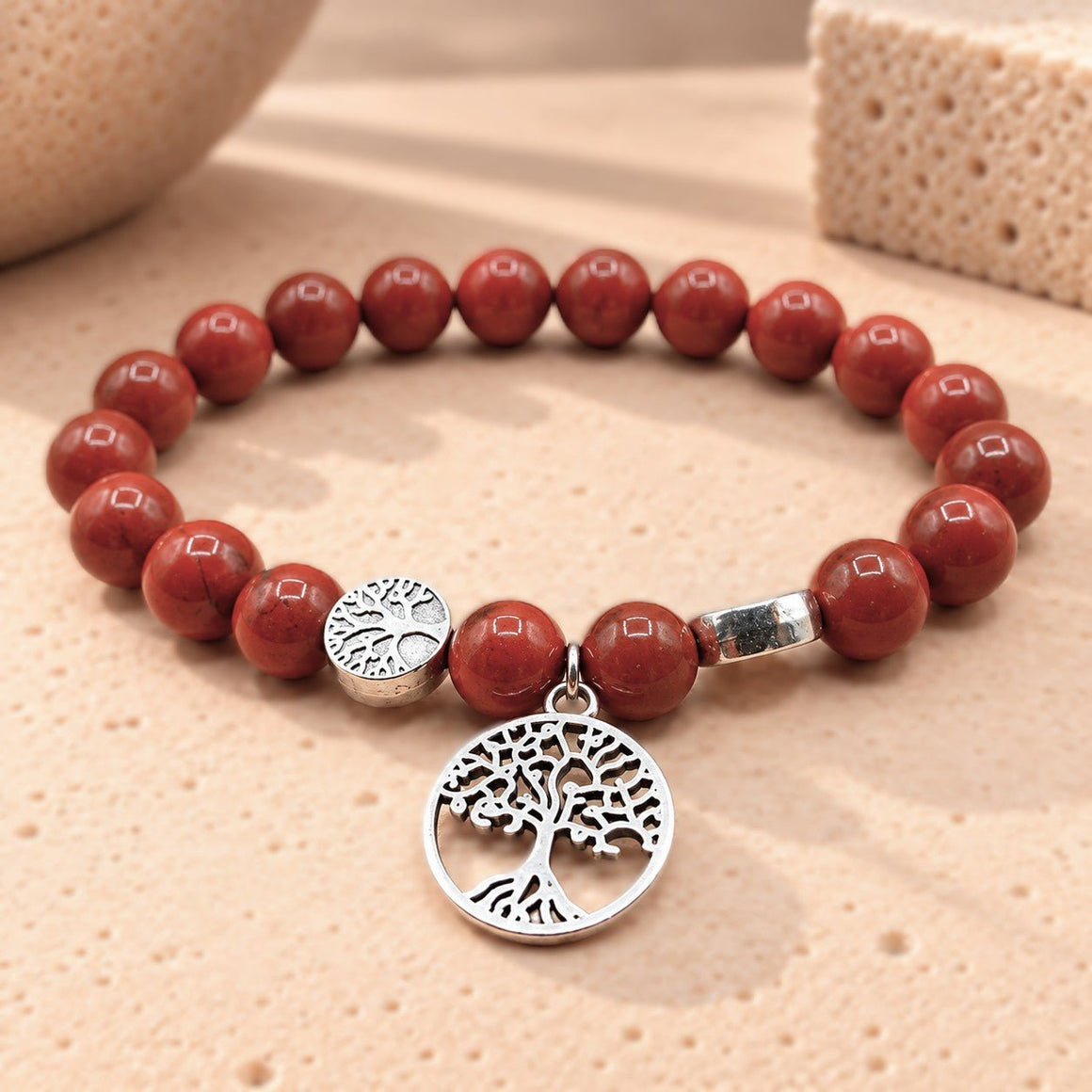 Bracelet "Life" Jaspe Rouge - Nature Minérale