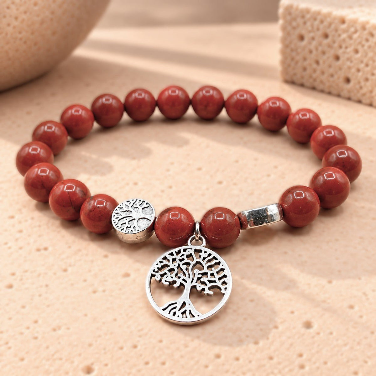 Bracelet "Life" Jaspe Rouge - Nature Minérale