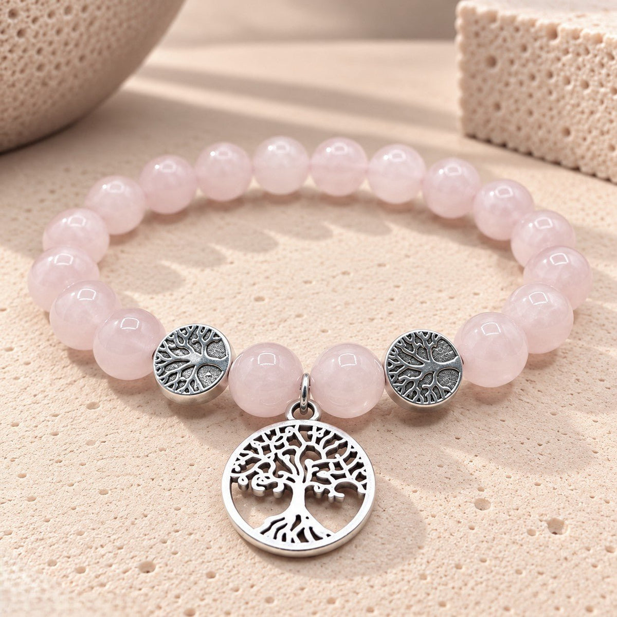 Bracelet "Life" Quartz Rose - Nature Minérale