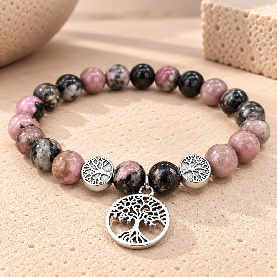Bracelet "Life" Rhodonite de Madagascar - Nature Minérale