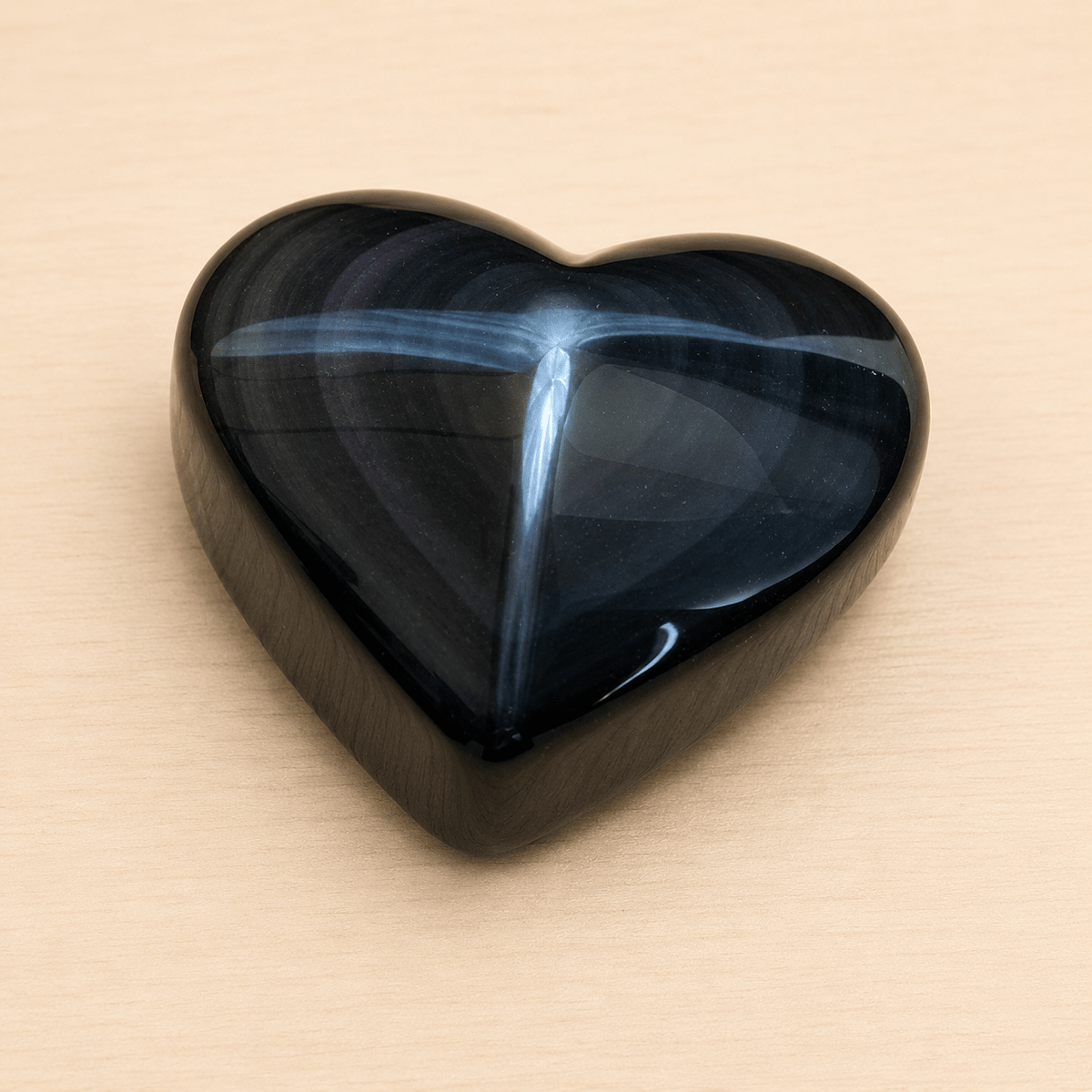 Cœur Obsidienne Œil Céleste AA (50 à 60mm) (Mexique) - Nature Minérale