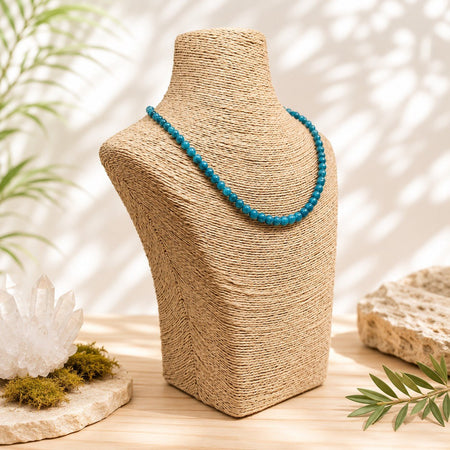 Collier Apatite Bleue - Boules 06mm A+ - Nature Minérale