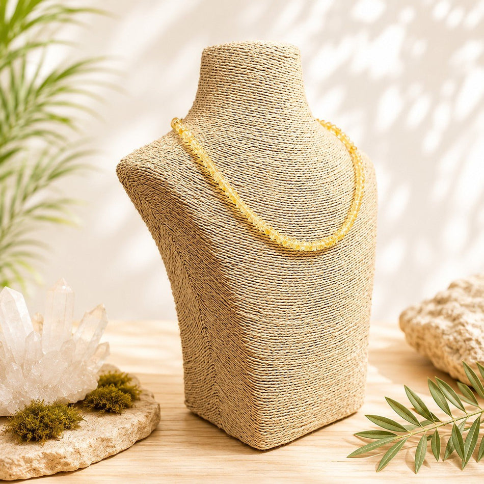 Collier Citrine Chauffée - Boules 06mm - Nature Minérale