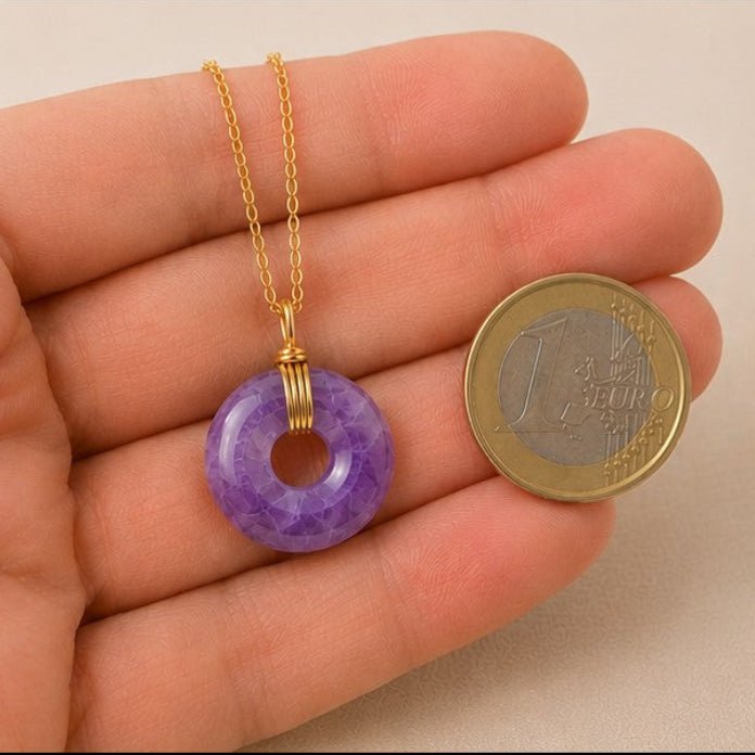 Collier donut en Améthyste A (Brésil) - Nature Minérale