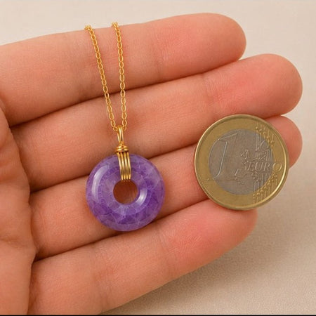 Collier donut en Améthyste A (Brésil) - Nature Minérale