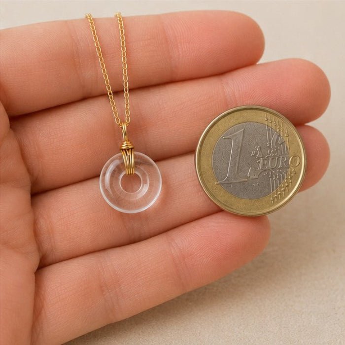 Collier donut en Cristal de roche (Brésil) - Nature Minérale