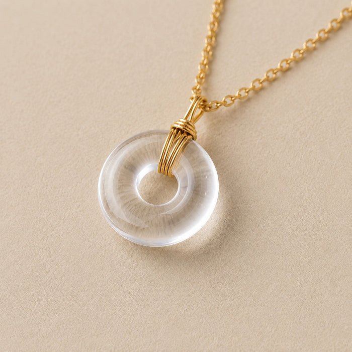 Collier donut en Cristal de roche (Brésil) - Nature Minérale