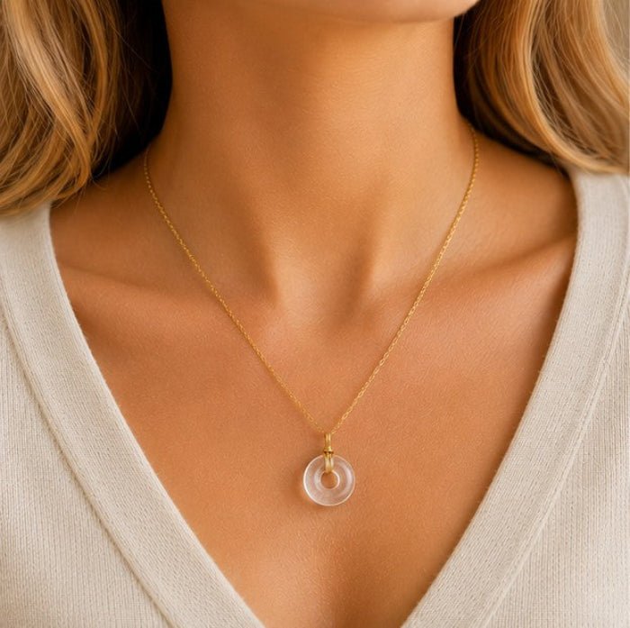 Collier donut en Cristal de roche (Brésil) - Nature Minérale