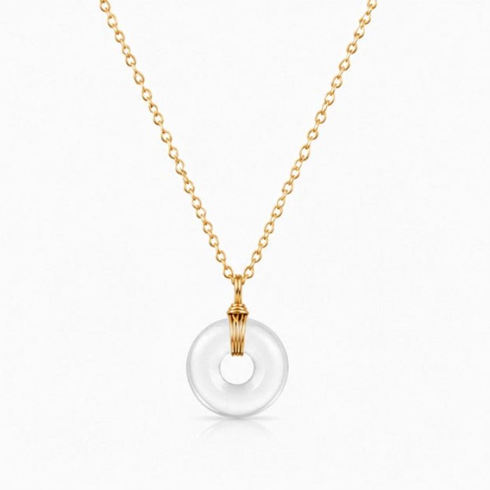 Collier donut en Cristal de roche (Brésil) - Nature Minérale