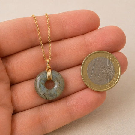 Collier donut en Labradorite ( Madagascar) - Nature Minérale
