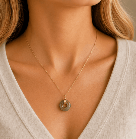 Collier donut en Labradorite ( Madagascar) - Nature Minérale
