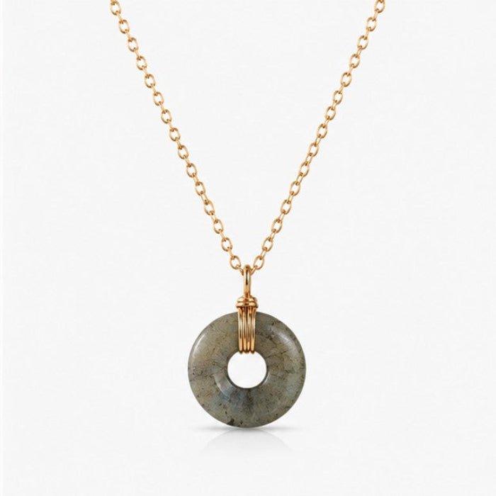 Collier donut en Labradorite ( Madagascar) - Nature Minérale