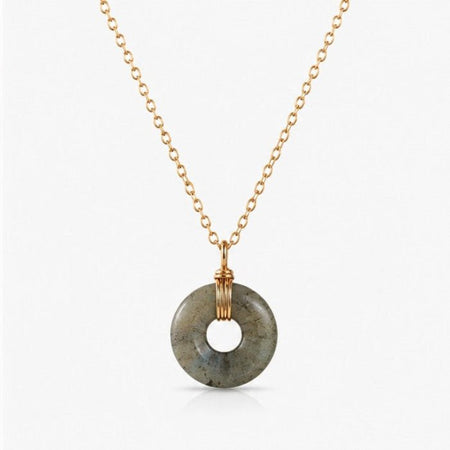 Collier donut en Labradorite ( Madagascar) - Nature Minérale