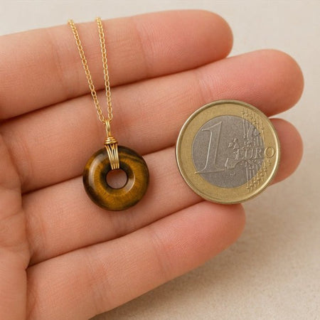 Collier donut en Œil de tigre (Afrique du Sud) - Nature Minérale