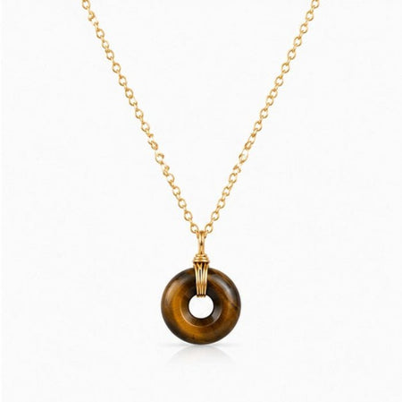 Collier donut en Œil de tigre (Afrique du Sud) - Nature Minérale