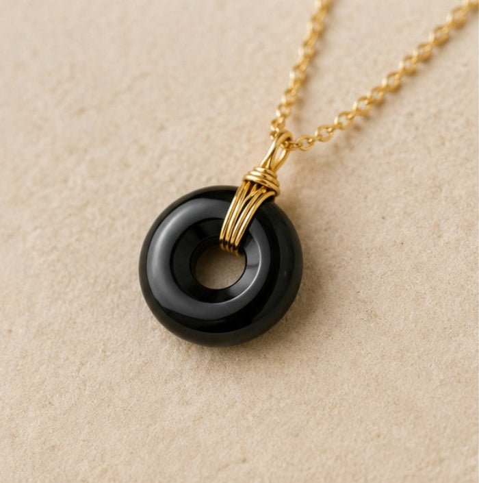 Collier donut en Onyx A (Brésil) - Nature Minérale