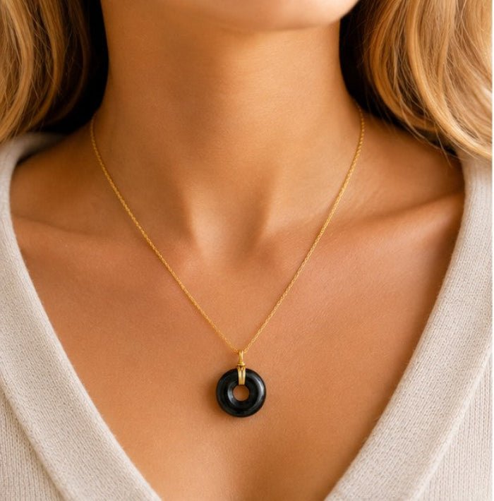 Collier donut en Onyx A (Brésil) - Nature Minérale