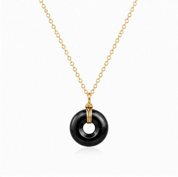 Collier donut en Onyx A (Brésil) - Nature Minérale