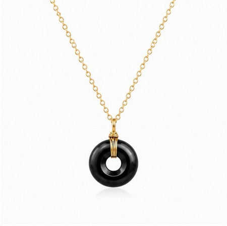 Collier donut en Onyx A (Brésil) - Nature Minérale