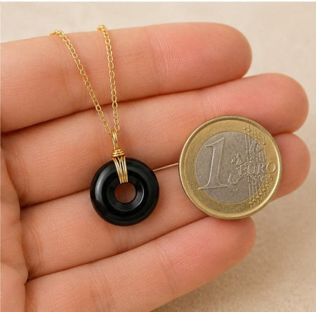 Collier donut en Onyx A (Brésil) - Nature Minérale