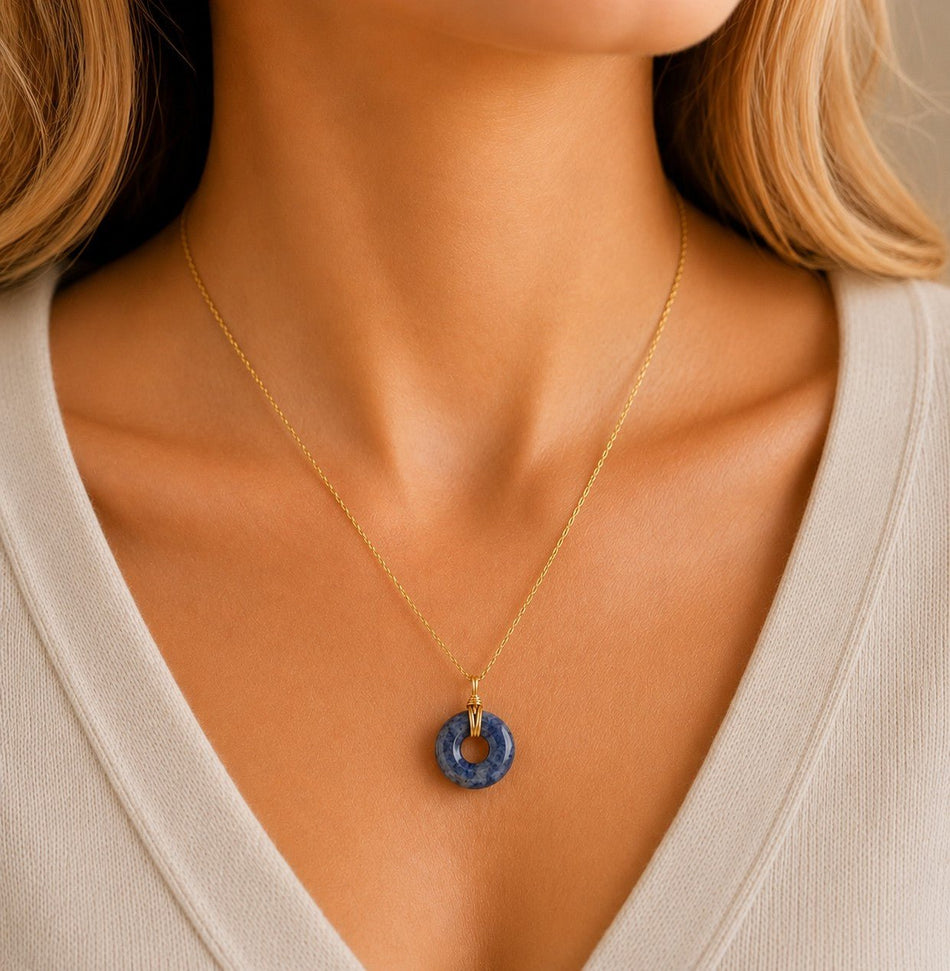 Collier donut en Sodalite (Brésil) - Nature Minérale