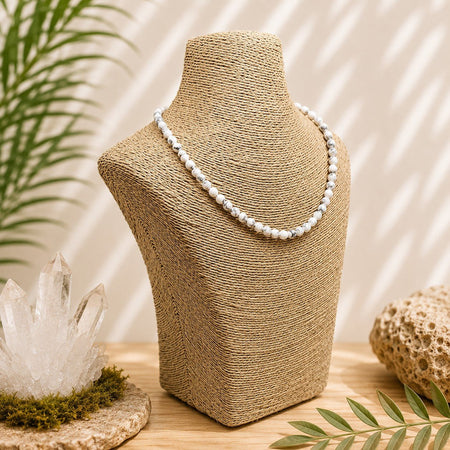 Collier Howlite Blanche - Boules 06mm A - Nature Minérale