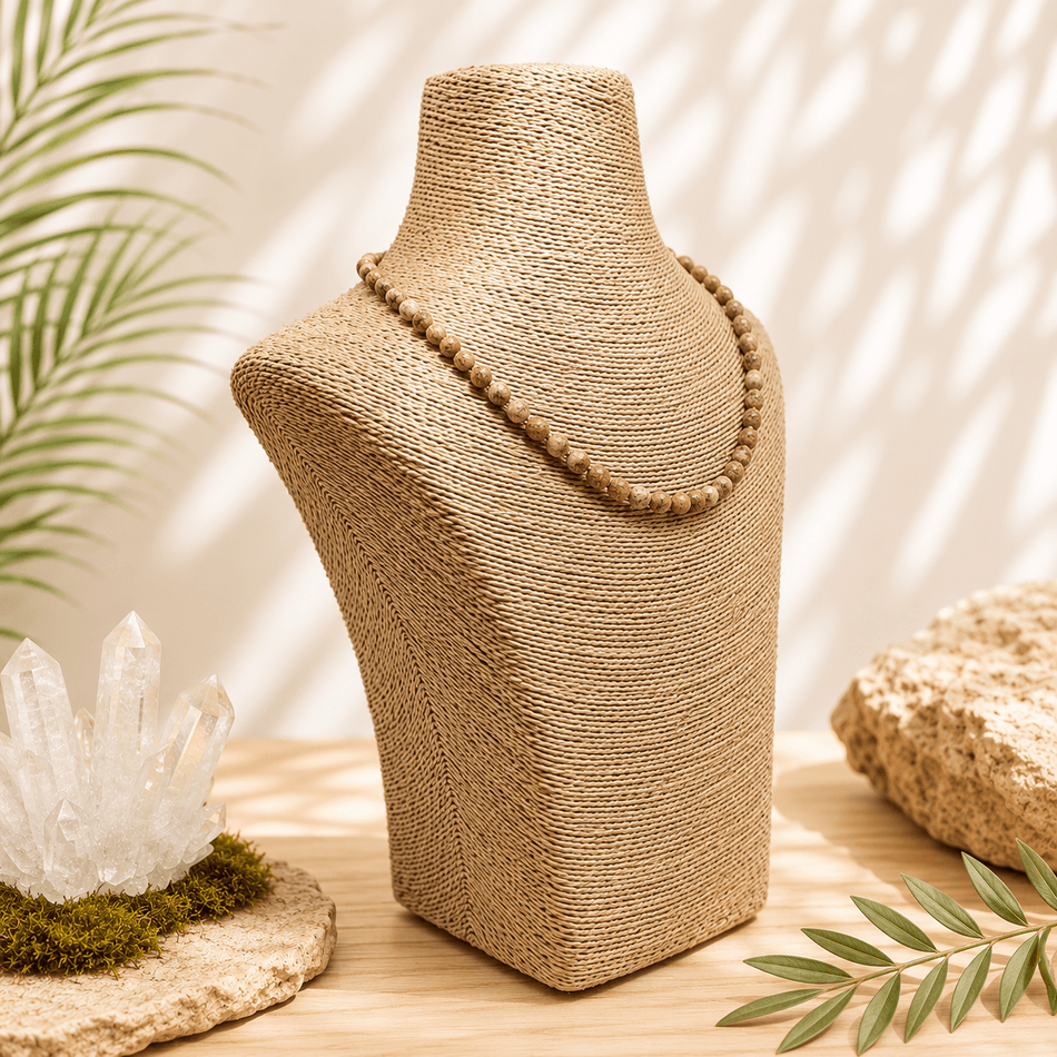 Collier Jaspe Paysage - Boules 06mm - Nature Minérale