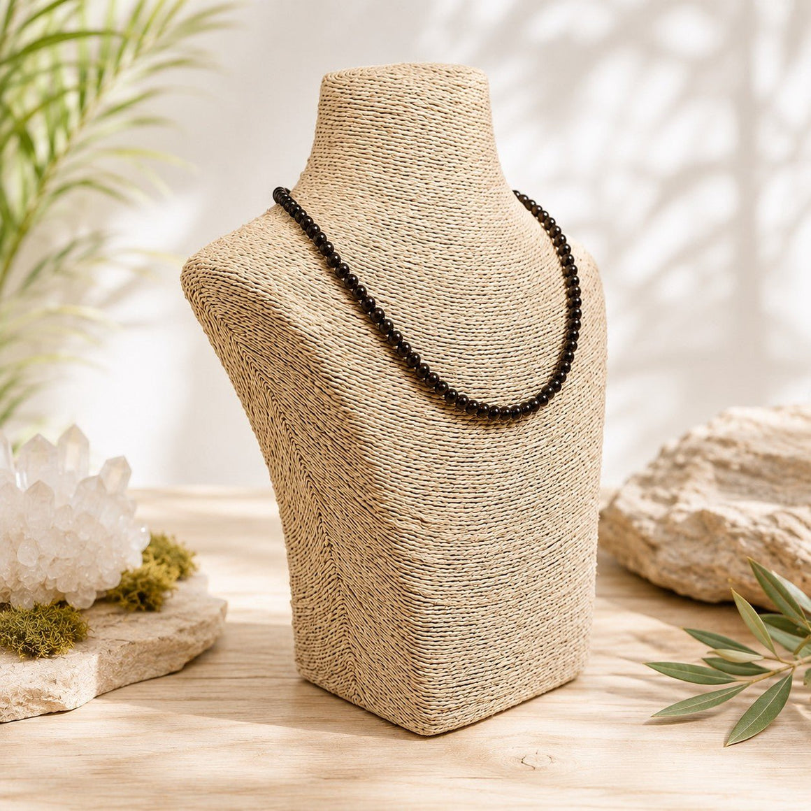 Collier Obsidienne Noire - Boules 06mm A - Nature Minérale